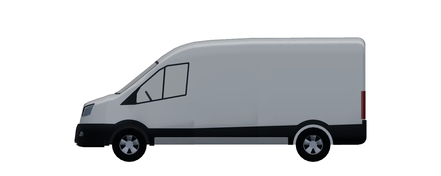 Side profile of the Ford Transit L3H2 FWD