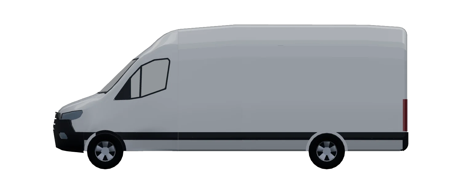 Side elevation of a Mercedes-Benz Sprinter L3H3 RWD