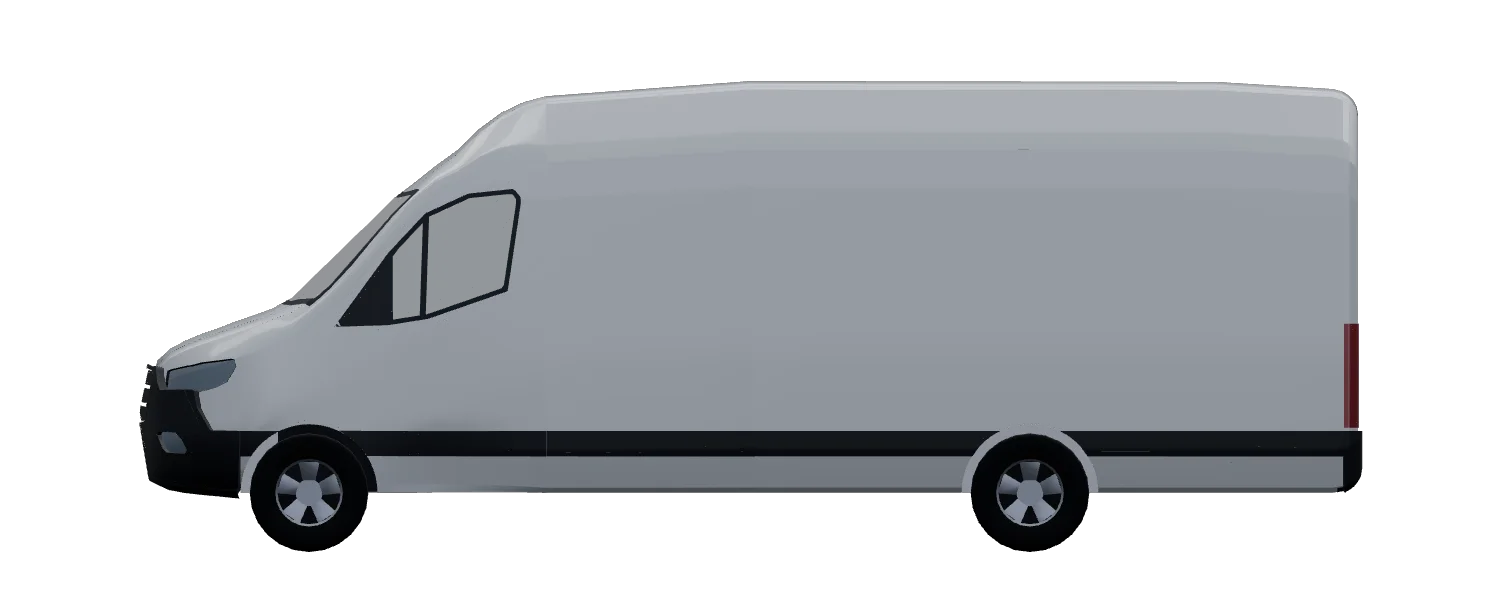 Side elevation of a Mercedes-Benz Sprinter L4H3 RWD