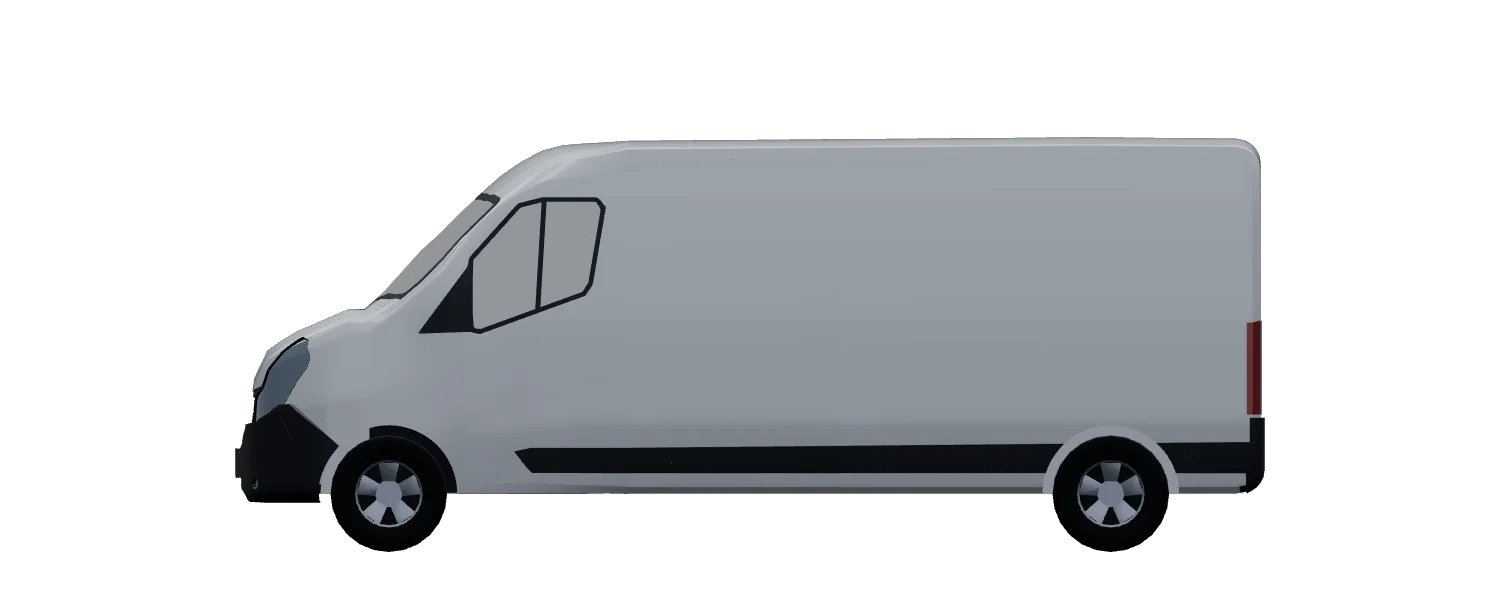 Side elevation of a Nissan Interstar L3H2 FWD