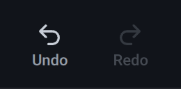 The left-hand end of the VanCAD toolbar: the Undo button, available, and beside it the Redo button, greyed out because nothing has been undone.