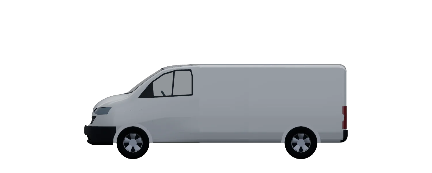 Side profile of Ford Transit Custom / Volkswagen Transporter (T7) L2H1